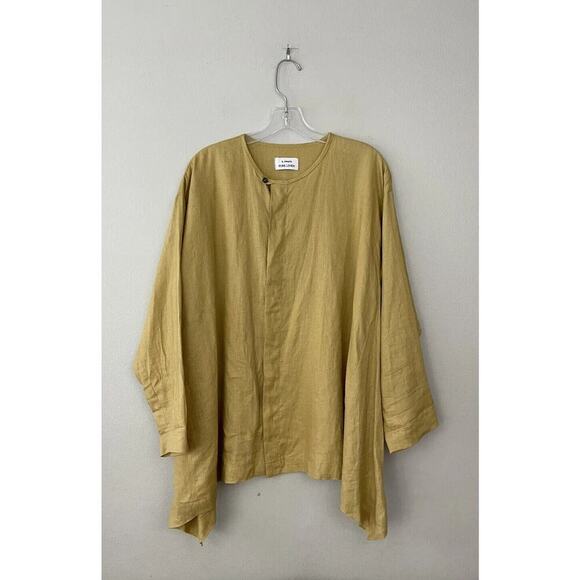 K. Swarth Pure Designs Linen Minimalist Top Lagenlook Asymmetrical Coastal READ - Picture 1 of 9